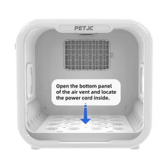 PvEvTv Automatic Pet Dryer Box for Cats and Small Dogs,Ultra Quiet Dog Hair Dryer 71L Capacity with Smart Temperature Control and 360 Drying(White-Standard)