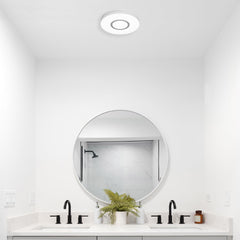 Homewerks 7141-80-RGB Bathroom Fan with Light LED Color Changing and Dimmable, SmartVent Humidity Sensing Ventilation Fan with Remote, 80 CFM 1.0 Sones