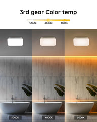 Fitop Bathroom Exhaust Fan with Light, 110 CFM 43W Ceiling Mount Shower Ventilation Exhaust with Light, 1.0 Sones Bathroom Vent with Light, Bathroom Fan 1200LM LED Light 3000K/4000K/5000K