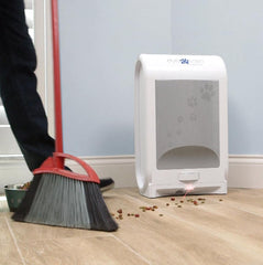 EyeVac Pet Touchless Vacuum Automatic Dustpan - Ultra Fast & Powerful - Great for Sweeping Cat Dog Pet Hair Food Dirt Kitchen, Corded Canister Vacuum, Bagless, Automatic Sensors, 1400 Watt (White)