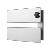 K&KALONZO Electric Towel Warmer, 18.35" W x 14.6" H Wall-Mounted Towel Heater with Built-in Timer, Waterproof Aluminum Towel Warmer for Bathroom, Support Plug-in and Hardwired, Silver, K2-R-S