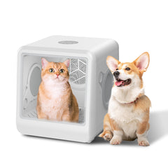 Liyufecor Automatic Pet Dryer Box, 65L Capacity, Ultra-Quiet, 360° Airflow Drying, Smart Temperature Control, Pet Hair Dryer for Cats and Small Dogs(White)