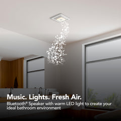 Broan-NuTone® Roomside Series Bluetooth® Speaker Bathroom Exhaust Fan w/LED Light, 70 CFM 2 Sones, ENERGY STAR®