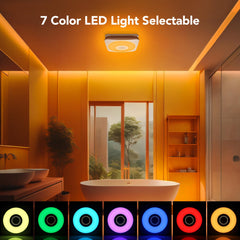 OREiN Bathroom Fan with Bluetooth Speaker, 110/160 CFM 1.0 Sones Bathroom Exhaust Fan with Light, 40W Shower Vent Fan with Light & Remote, 1500lm LED Light 2700K/4000K/6500K & Nightlight, Music Sync