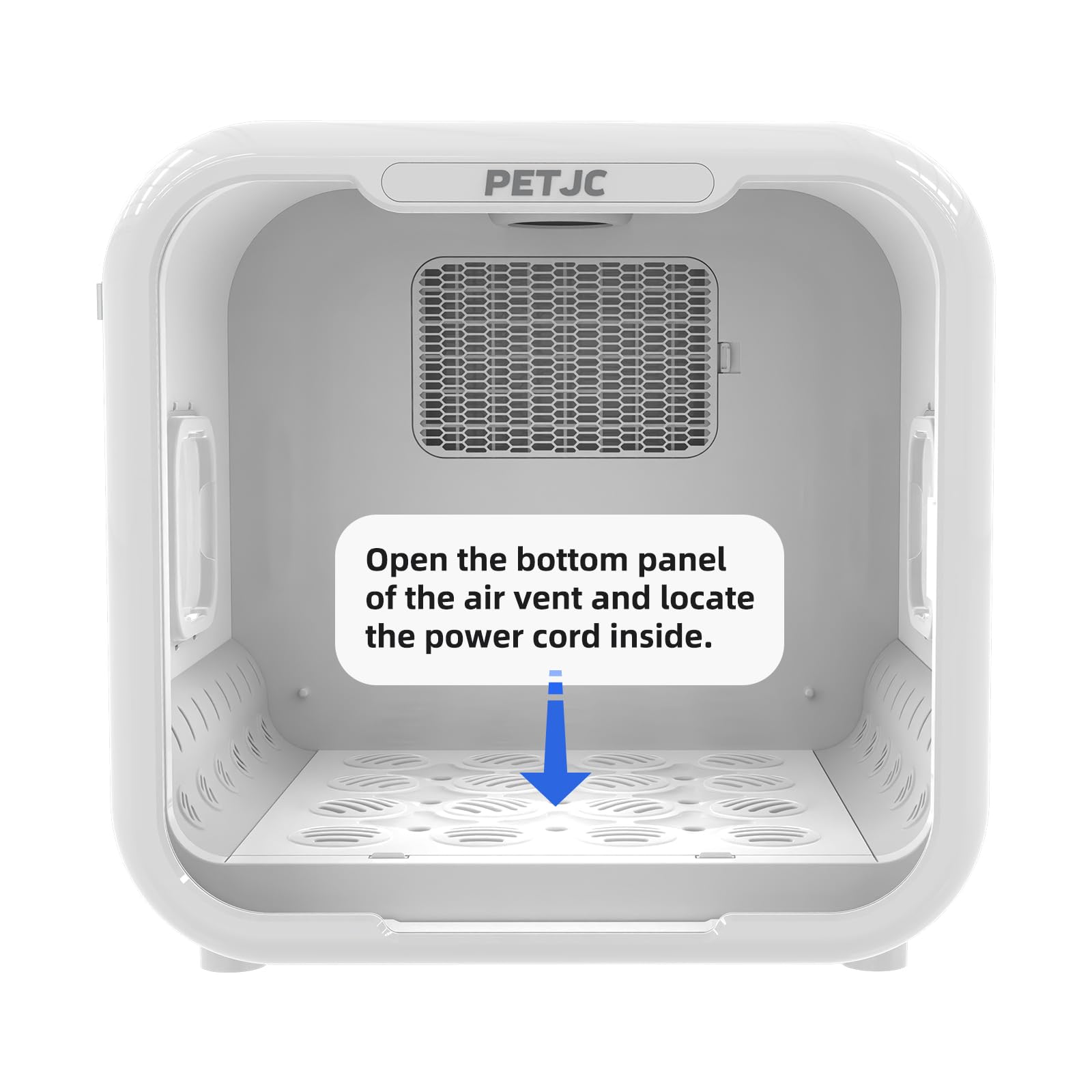 PvEvTv Automatic Pet Dryer Box for Cats and Small Dogs,Ultra Quiet Dog Hair Dryer 71L Capacity with Smart Temperature Control and 360 Drying(White-Standard)